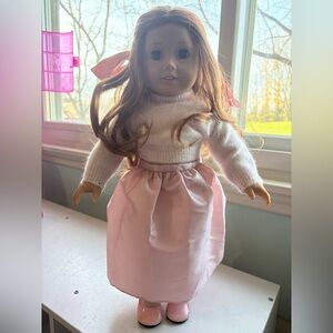 American girl with red hair and green eyes